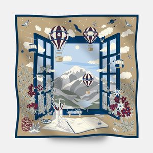 The Horizon of Dreams Silk Twill Scarf 90