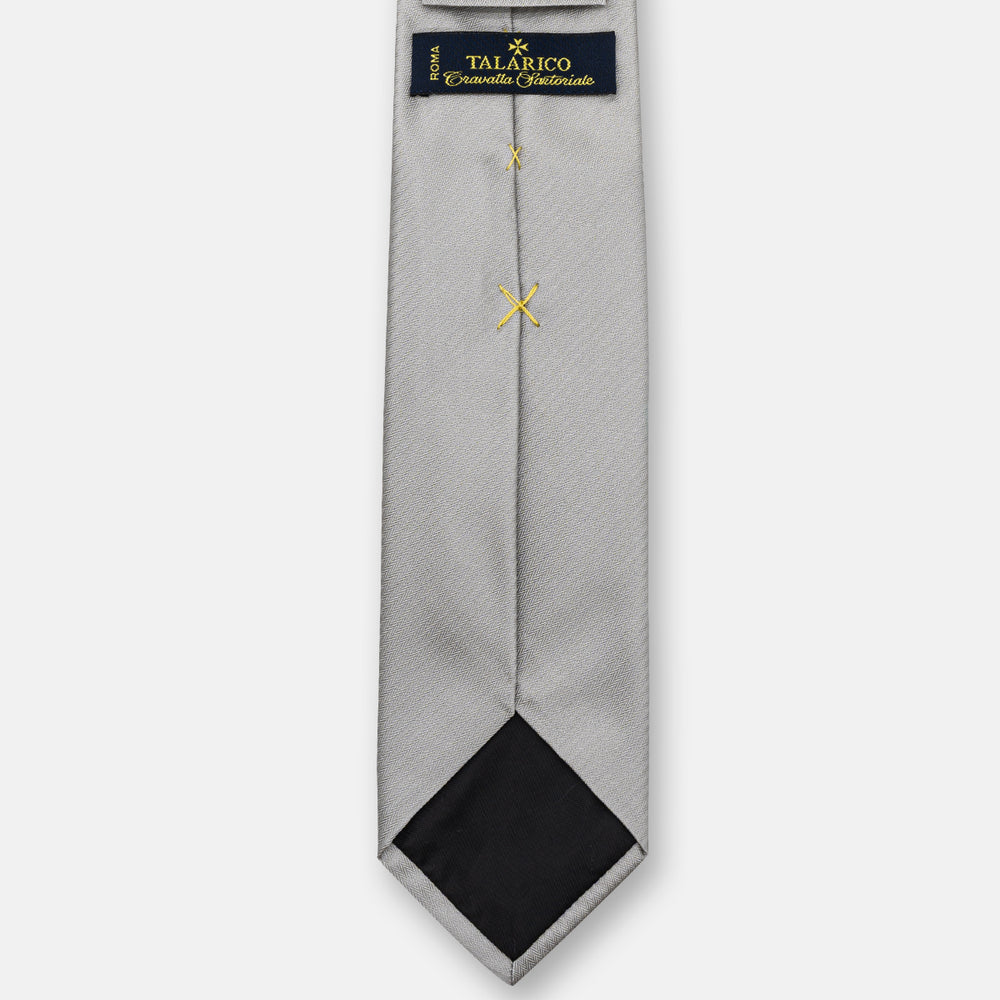 Grey Herringbone Silk Ceremony Tie - TAL6806