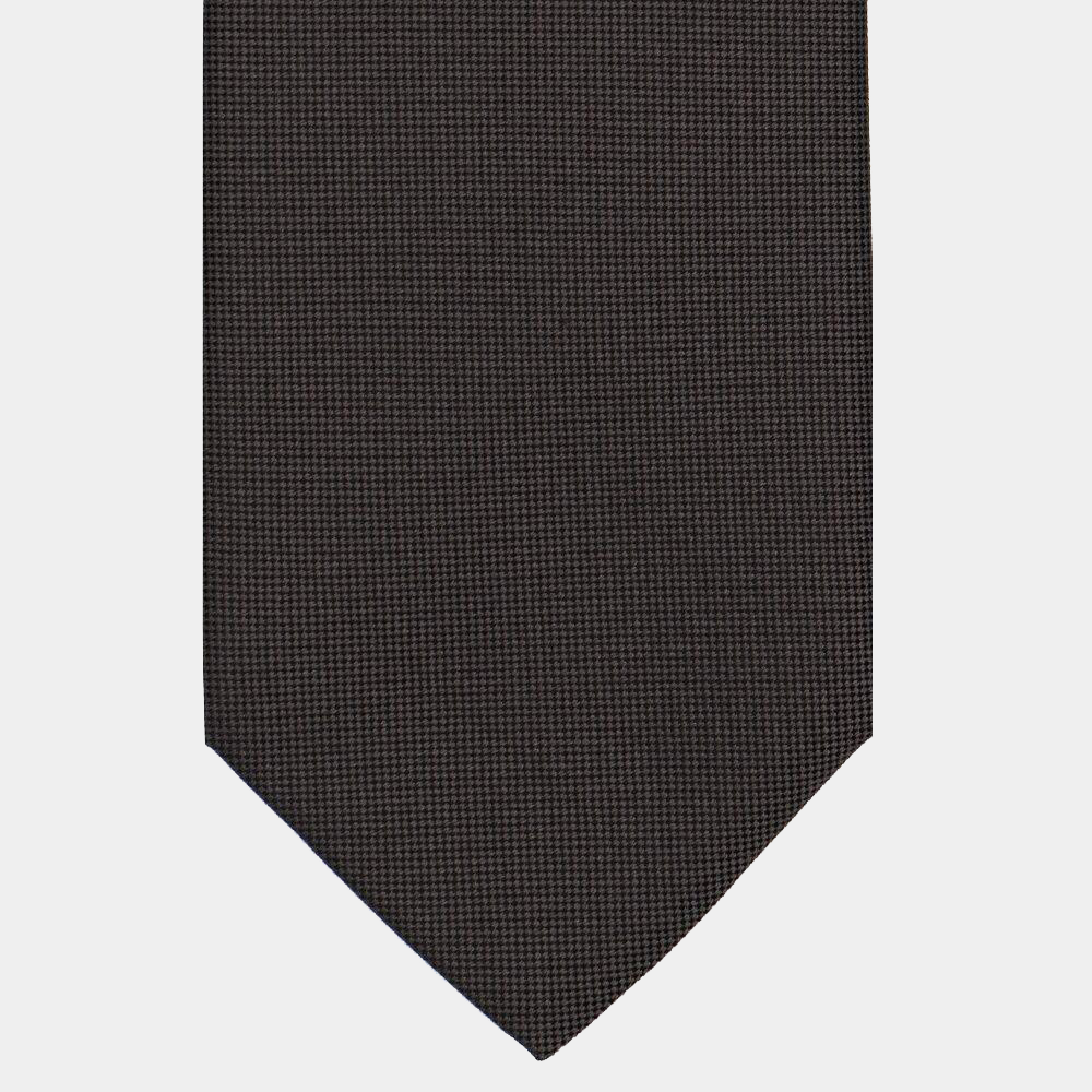 Solid Brown Panamino Silk Tie - TAL257