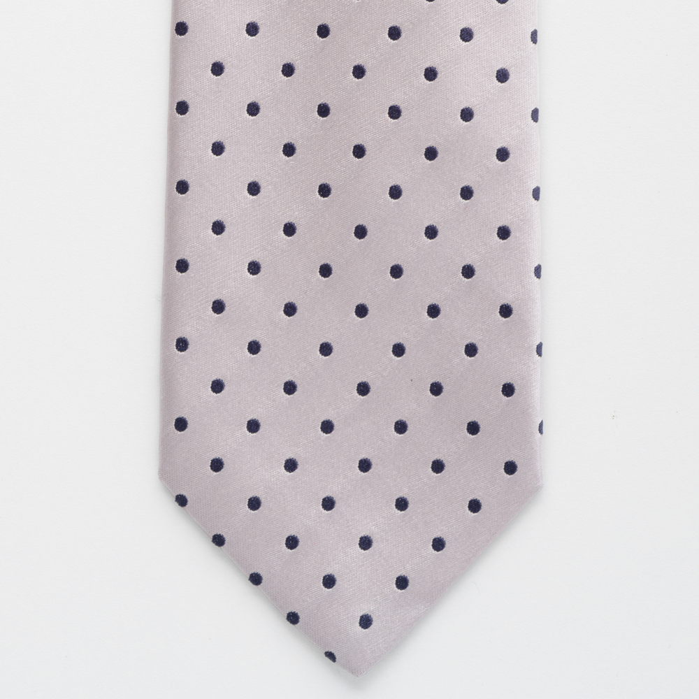 Shiny Silk Ceremony Tie with Large Dots - TAL294
