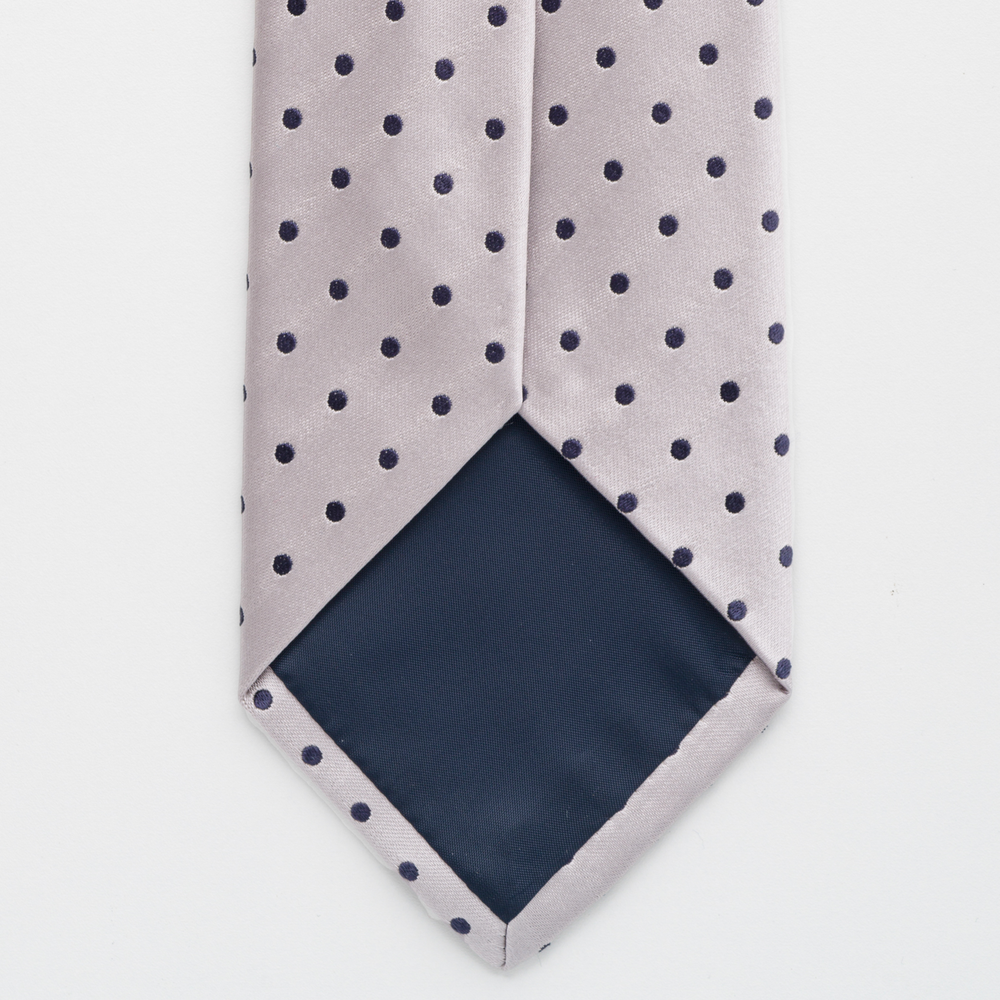 Shiny Silk Ceremony Tie with Large Dots - TAL294