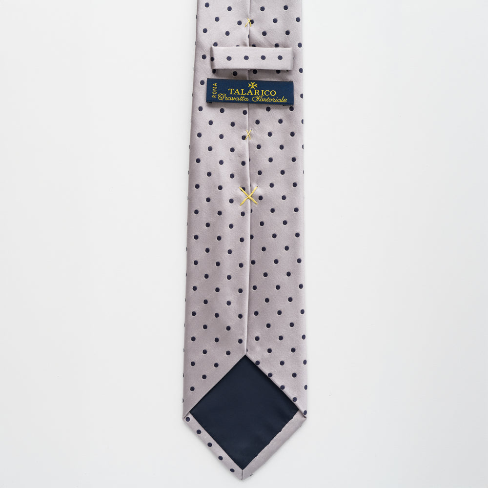 Shiny Silk Ceremony Tie with Large Dots - TAL294