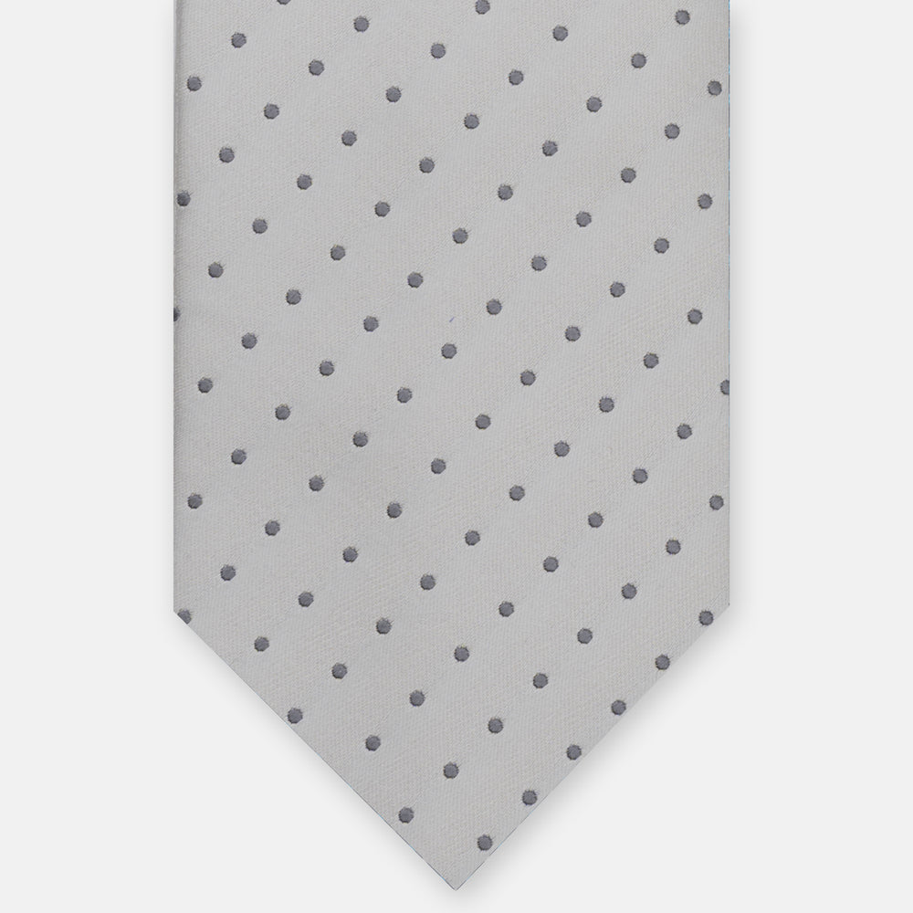 Ceremonial Glossy Silk Polka Dot Tie - TAL291