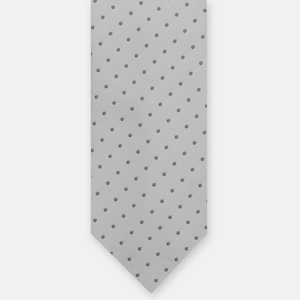 Ceremonial Glossy Silk Polka Dot Tie - TAL291