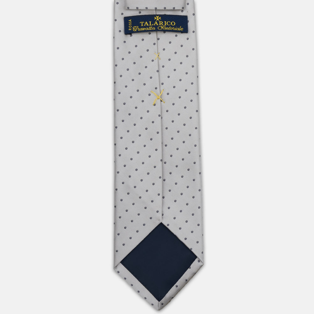 Ceremonial Glossy Silk Polka Dot Tie - TAL291
