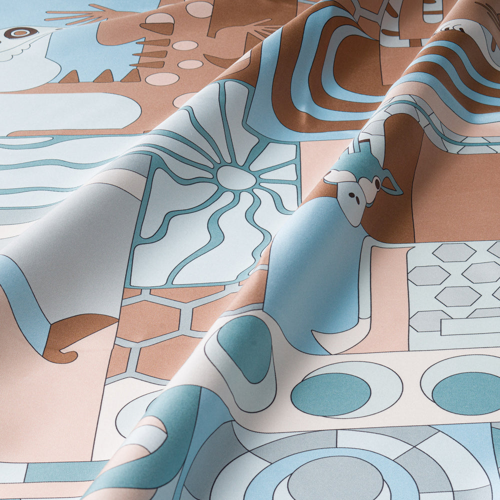Jungle Symphony 90 Twill Silk Scarf