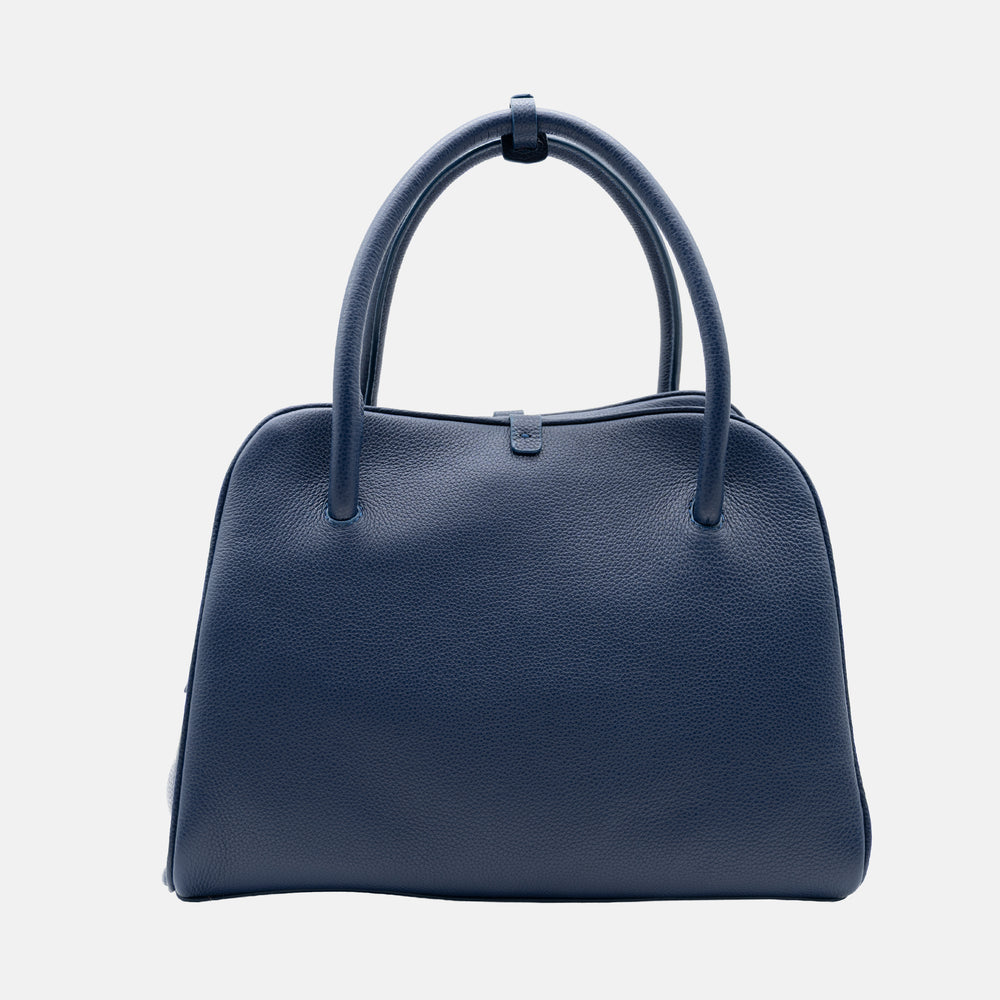 Borsa T Sleek Talarico in pelle martellata colore Blu