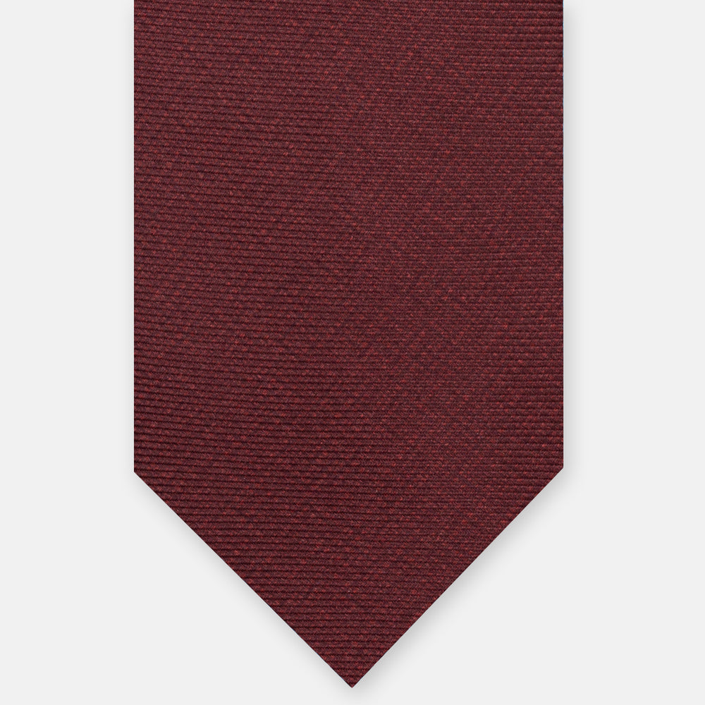 3-FOLD TWILL SILK TIE, SOLID COLOR, BURGUNDY - JA151026_3
