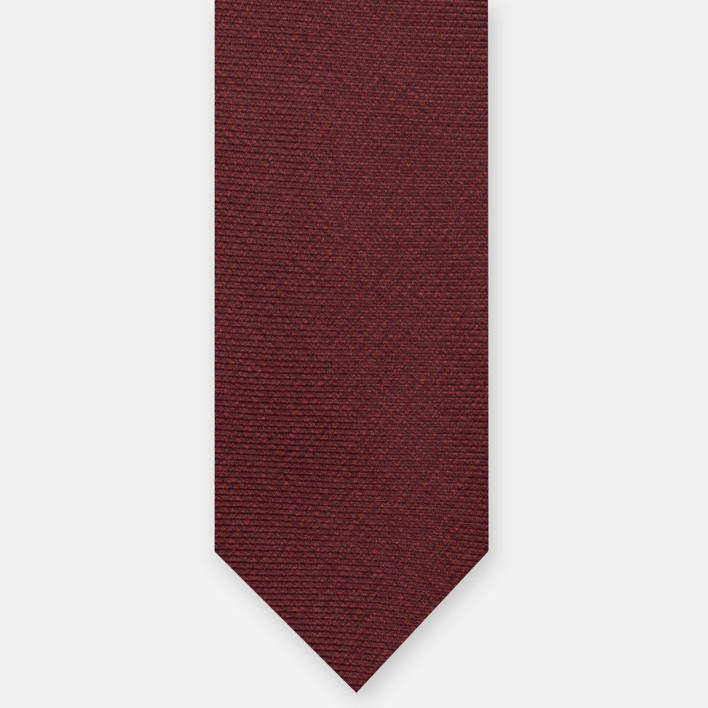 3-FOLD TWILL SILK TIE, SOLID COLOR, BURGUNDY - JA151026_3