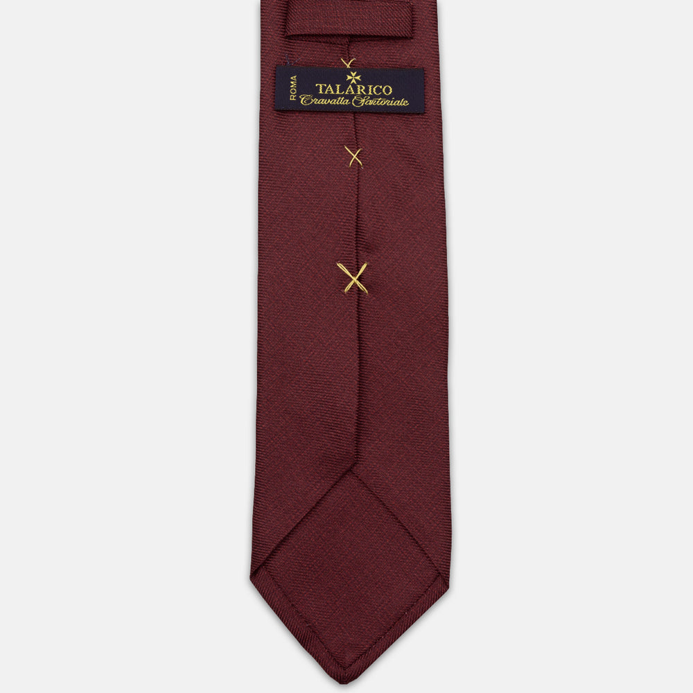 3-FOLD TWILL SILK TIE, SOLID COLOR, BURGUNDY - JA151026_3