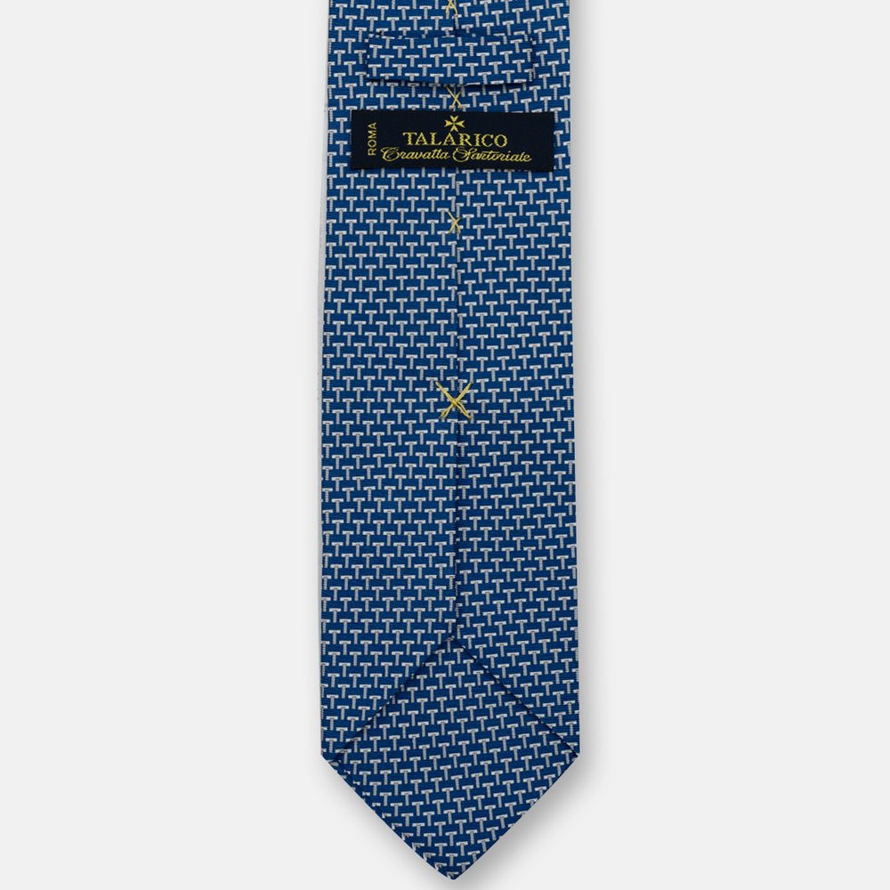 3-Fold Silk Ties T Iconica Blue Grey