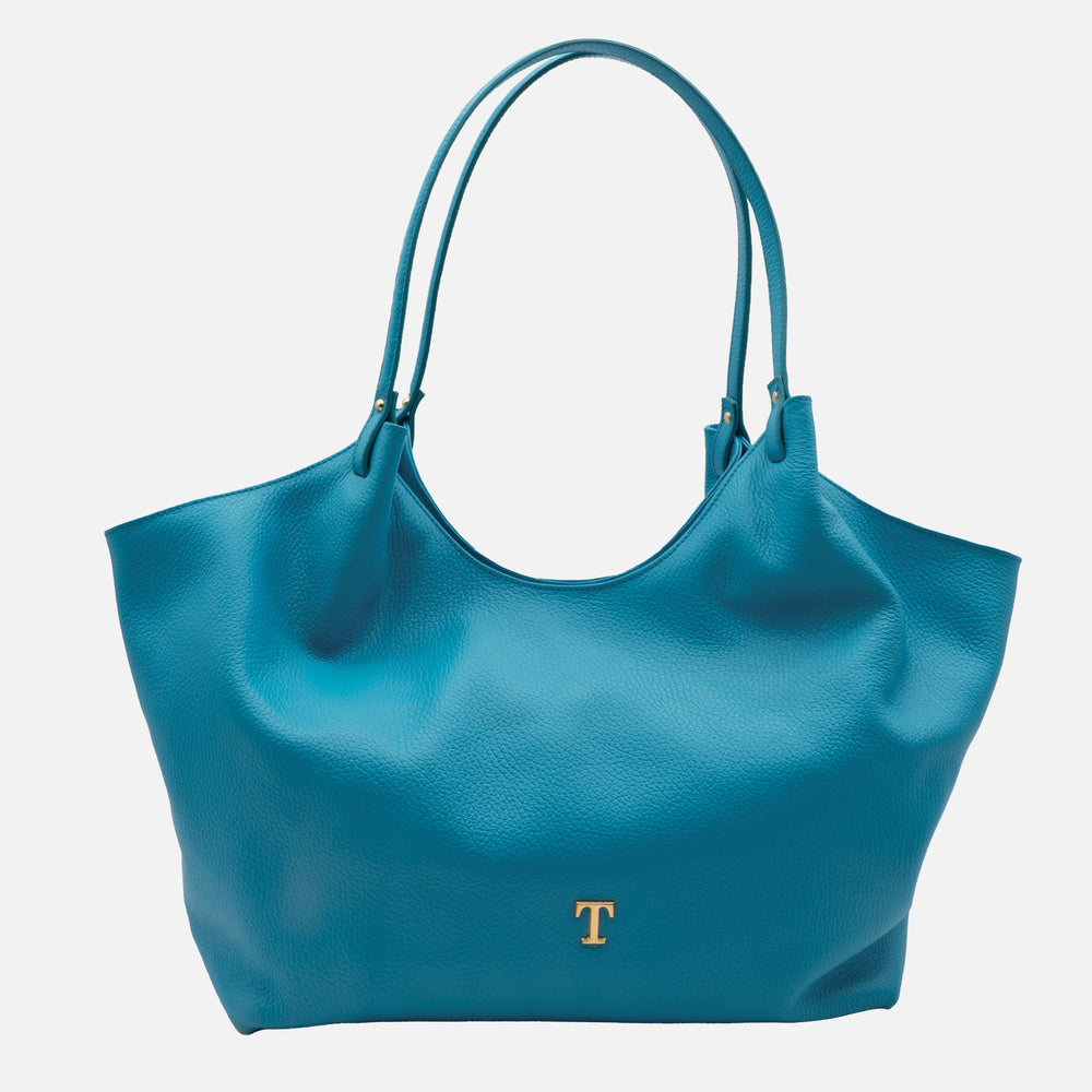 Borsa Talarico in pelle martellata colore Turchese