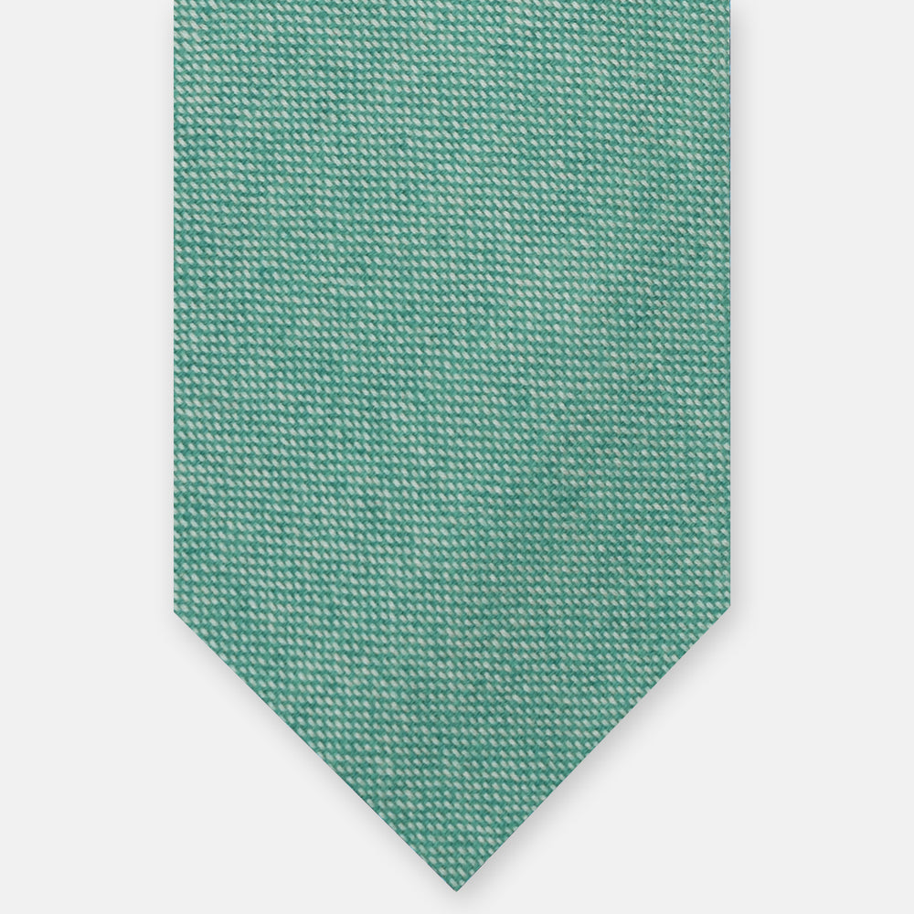 Cravatta 3 Pieghe Sartoriale in Cashmere delle Migliori Tessiture Biellesi,Verde