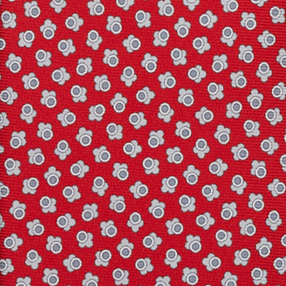 3 FOLD SILK TIE, MICRO-PATTERN, RED - JA064422_3 T