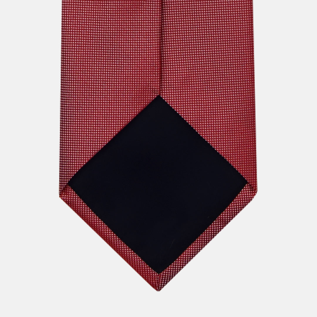 Cravatta in Seta Panamino Tinta Unita Rosso - TAL281