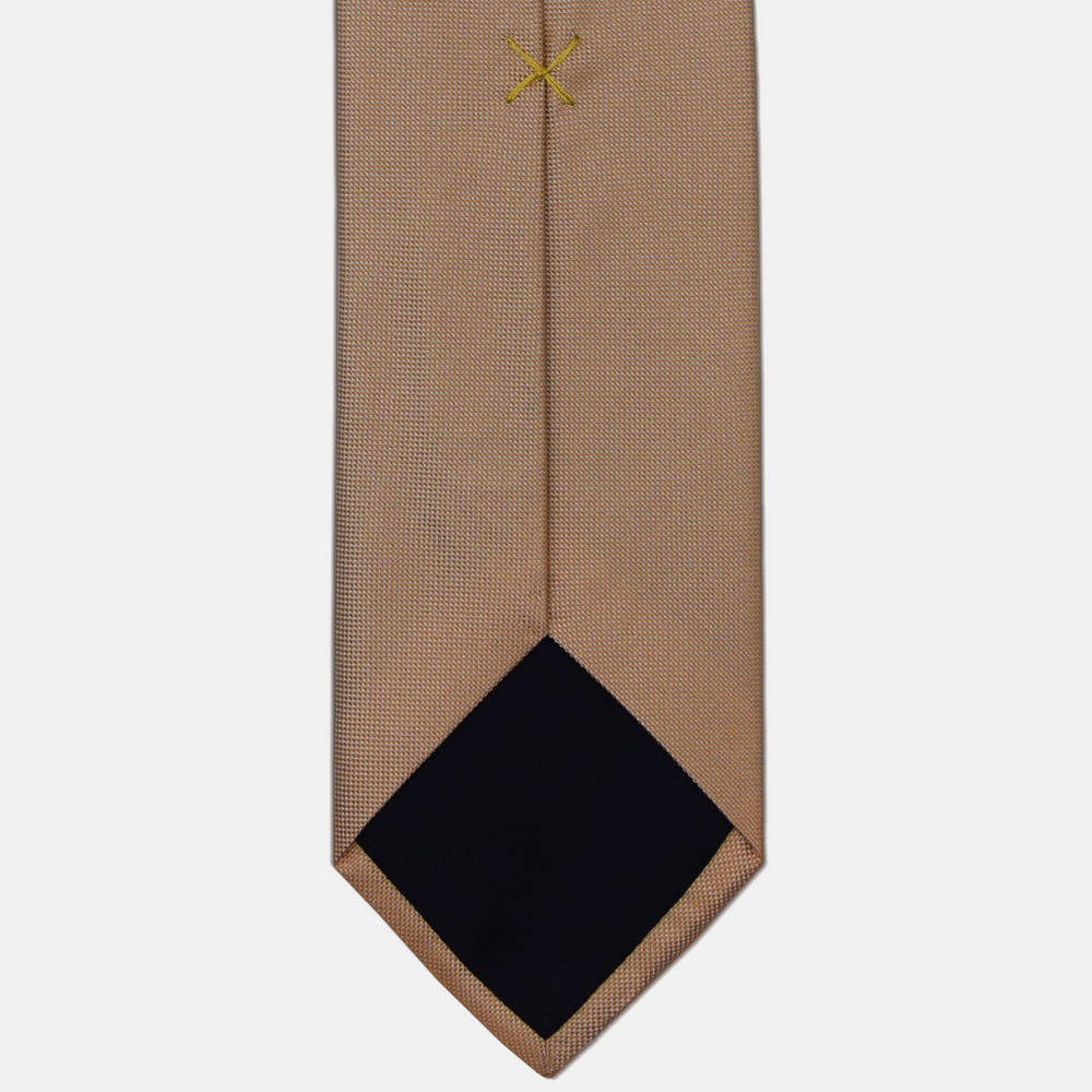 Mustard Solid Color Panamino Silk Tie - TAL283