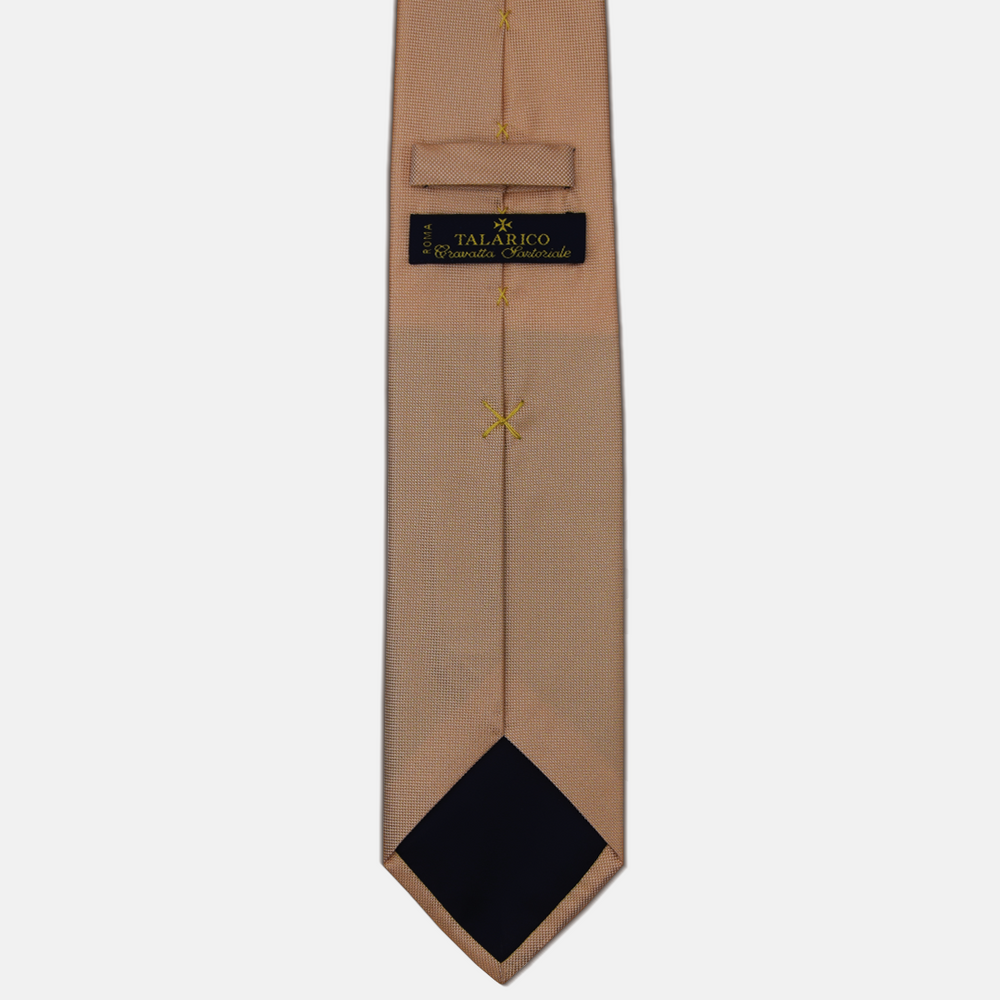 Mustard Solid Color Panamino Silk Tie - TAL283