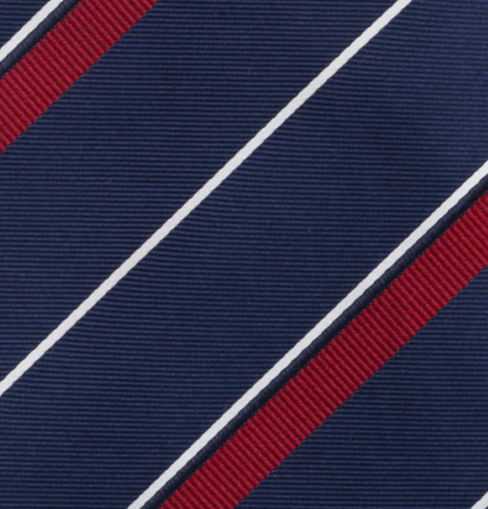1999 Collection Heavy Silk Regimental Blue Red Tie