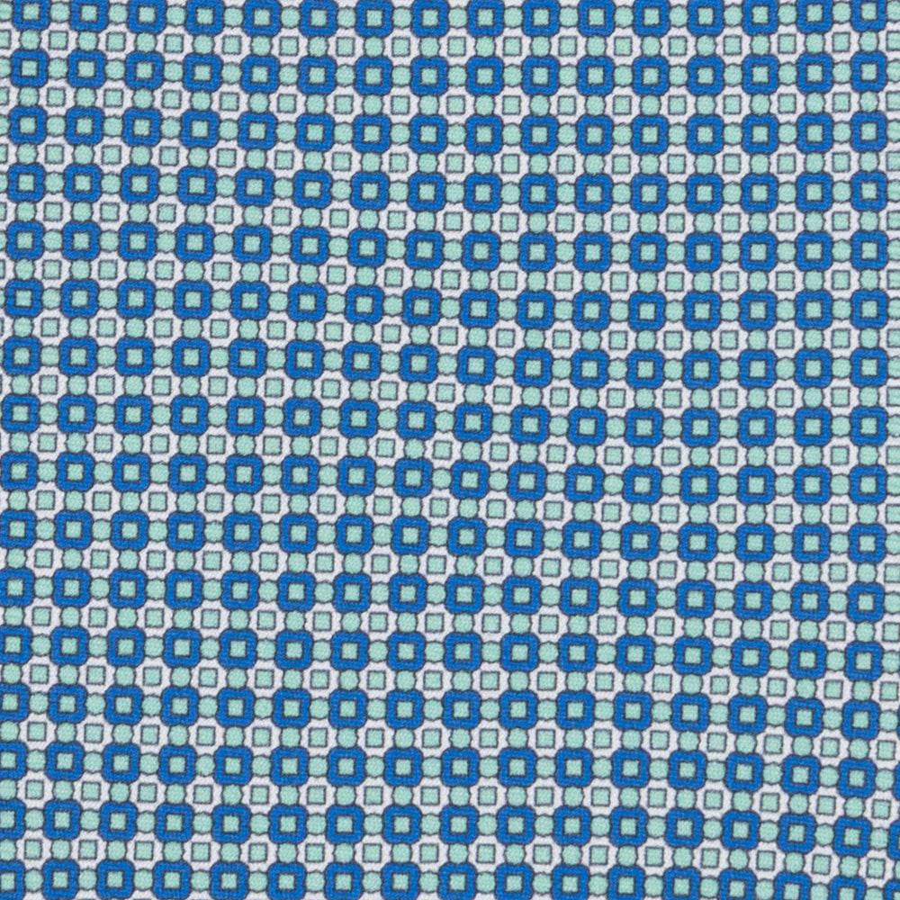3-fold Silk Tie with Geometric Pattern Tiffany - MAO8457