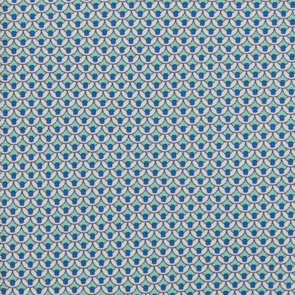 3-fold Silk Tie with Geometric Pattern Tiffany - M50025