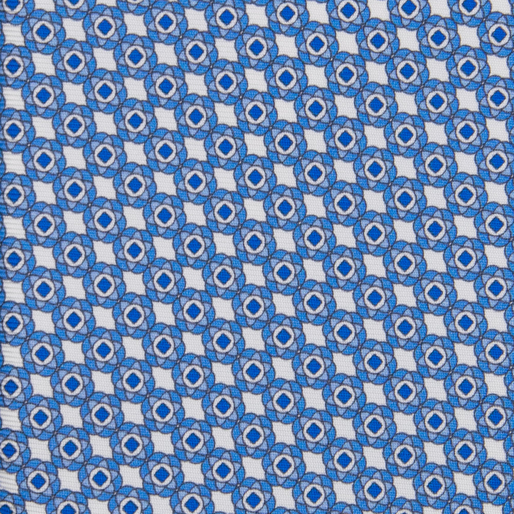 3-fold Silk Tie with Floral Pattern White-M49150