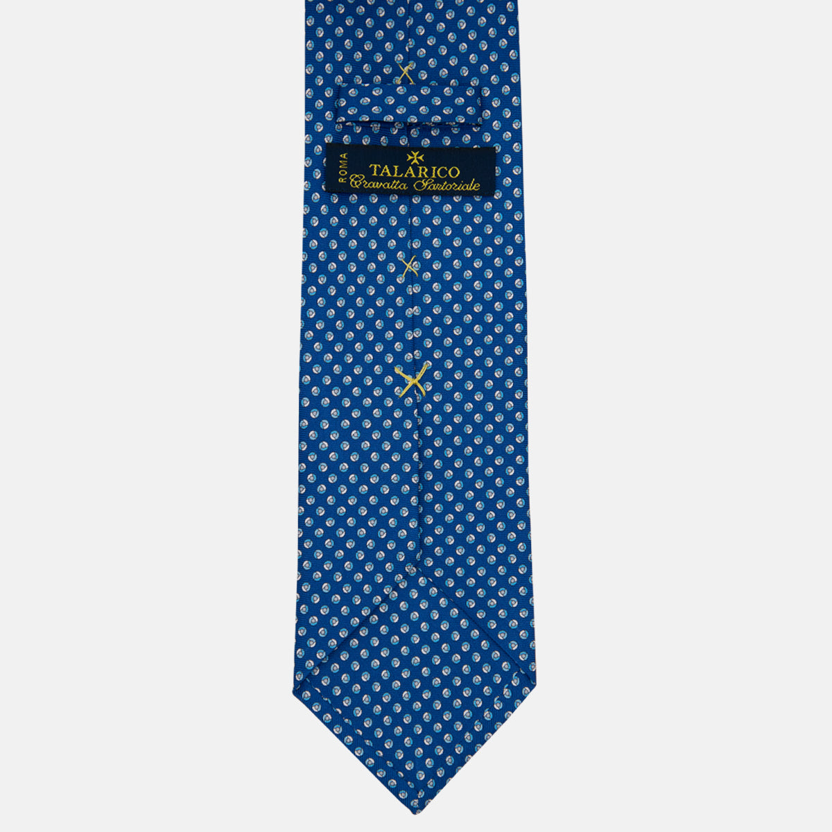 3-fold Silk Tie Geometric Pattern Light Blue - M50004