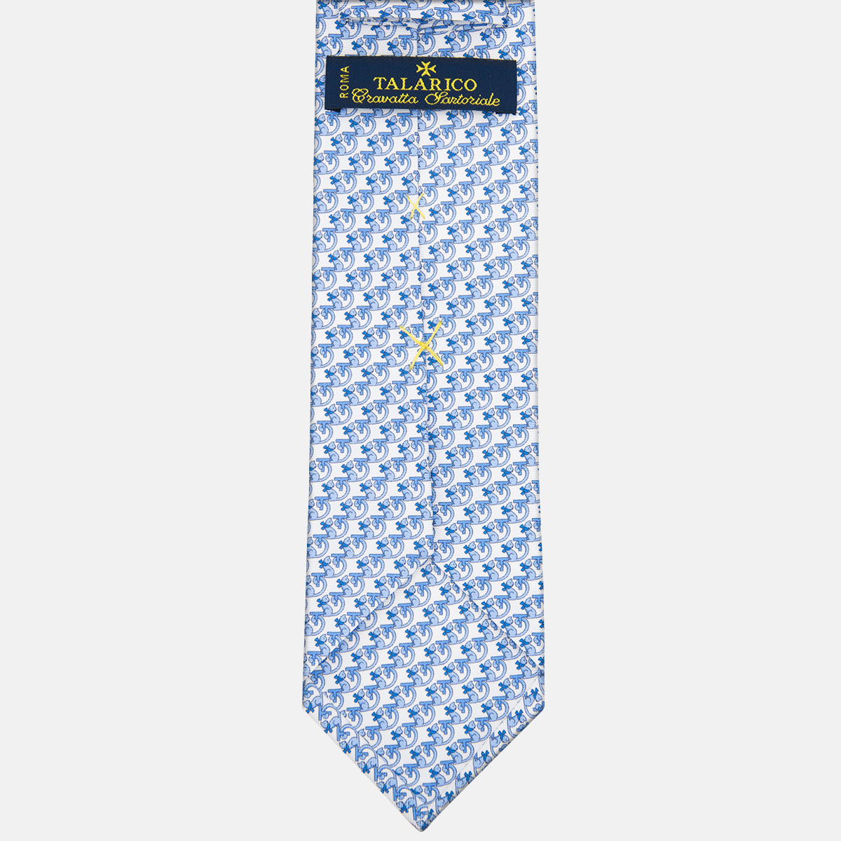 3-fold Silk Tie with Kitten Pattern - M49155