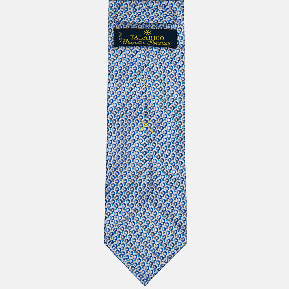 3-fold Tie in Silk with White Polka Dot Pattern - M50026