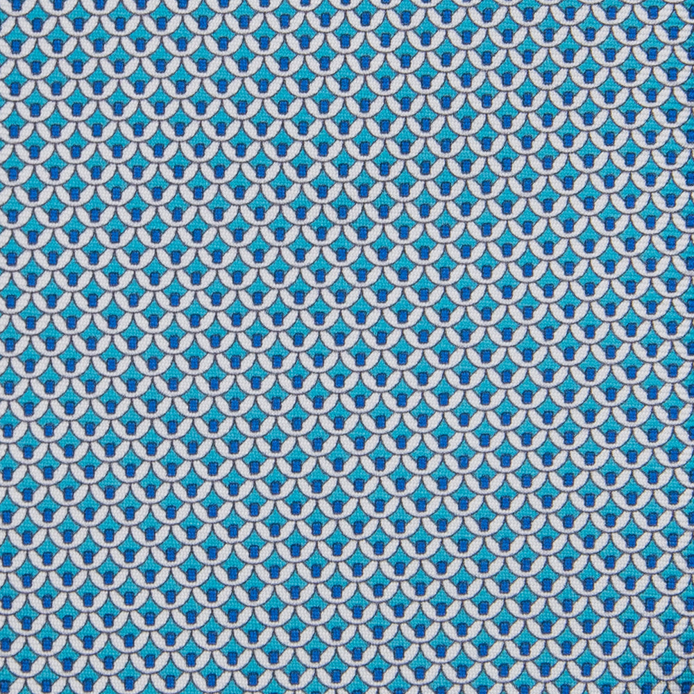 3-fold Silk Tie with Geometric Pool Pattern - M50025