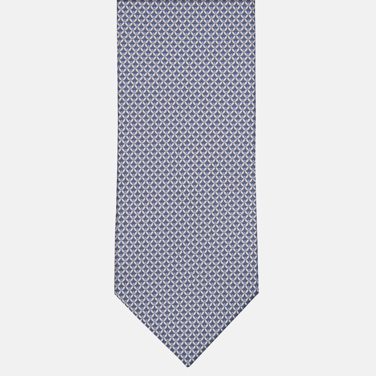  3-fold Silk Tie Geometric Pattern Grey - M50025