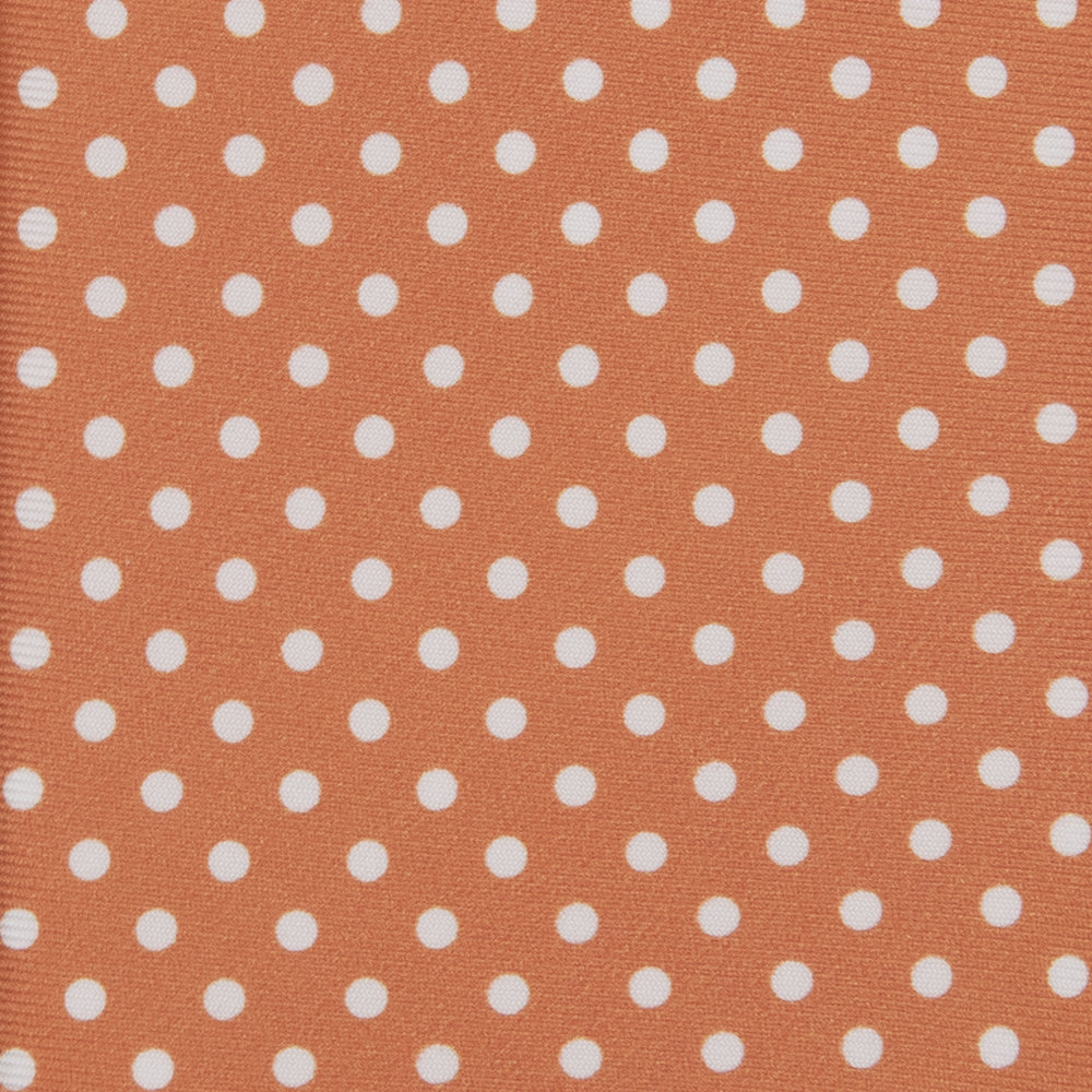 3-fold Tie in Orange Polka Dot Silk - M6847