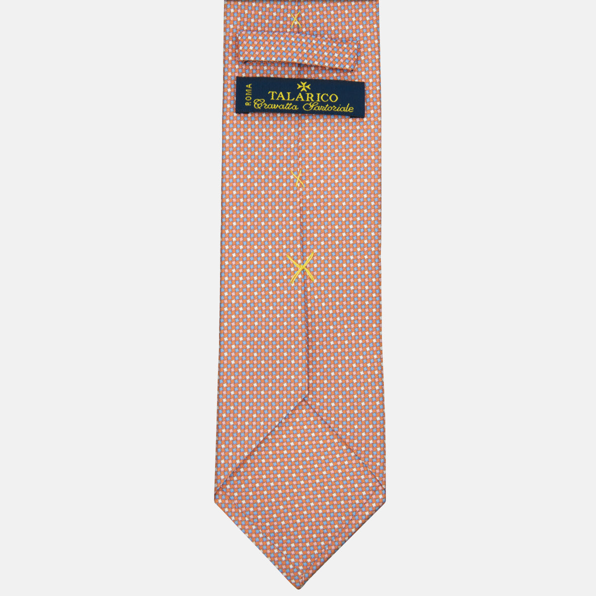 3-fold Silk Tie Geometric Pattern Orange -MOA409