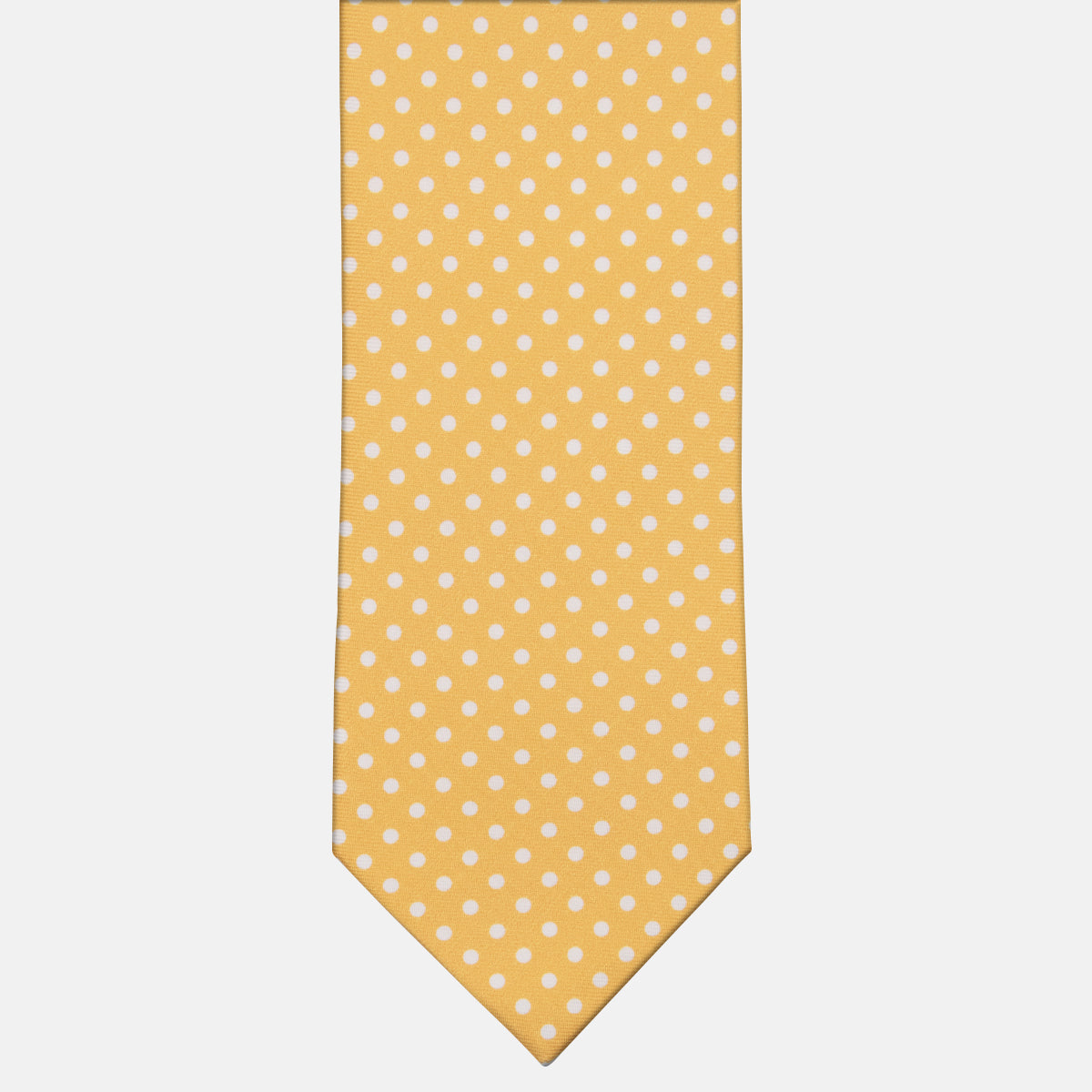 3-fold Silk Tie with Yellow Polka Dot Pattern - M6847