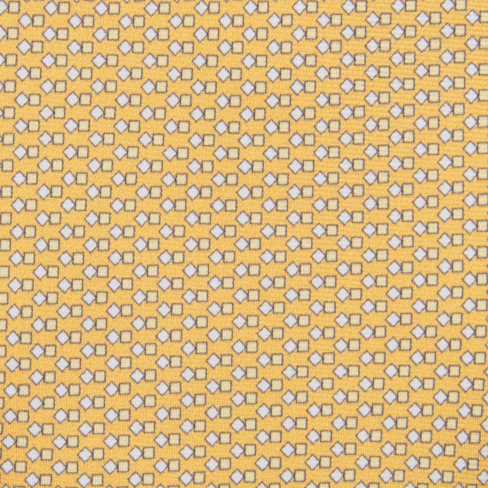 3-fold Tie in Silk Geometric Pattern Yellow - M49800