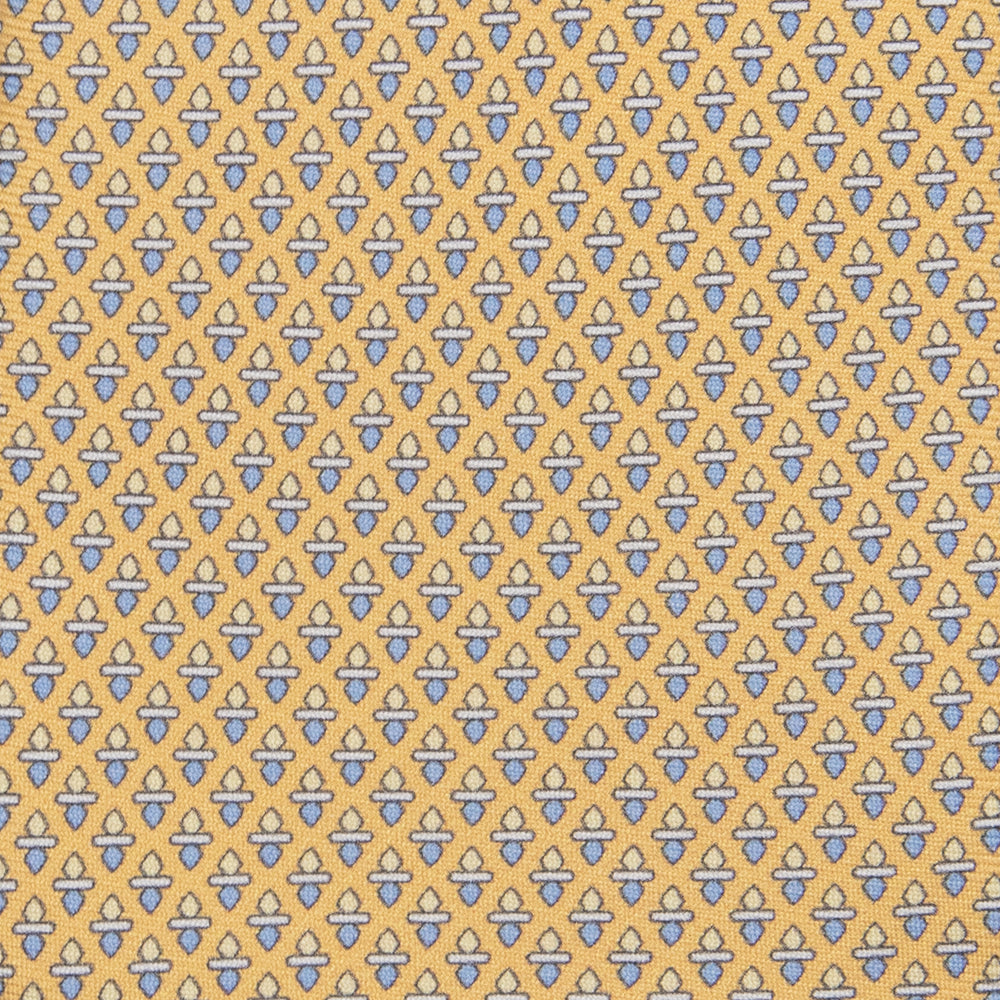 3-fold Silk Tie Geometric Pattern Yellow - M48651