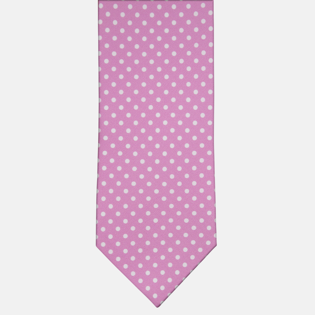 3-fold Silk Tie with Pink Polka Dot Pattern - M6847