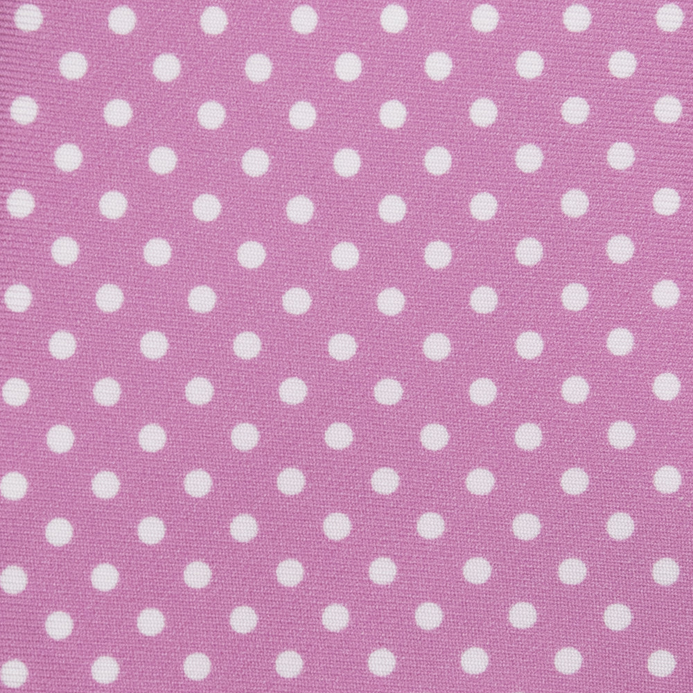 3-fold Silk Tie with Pink Polka Dot Pattern - M6847