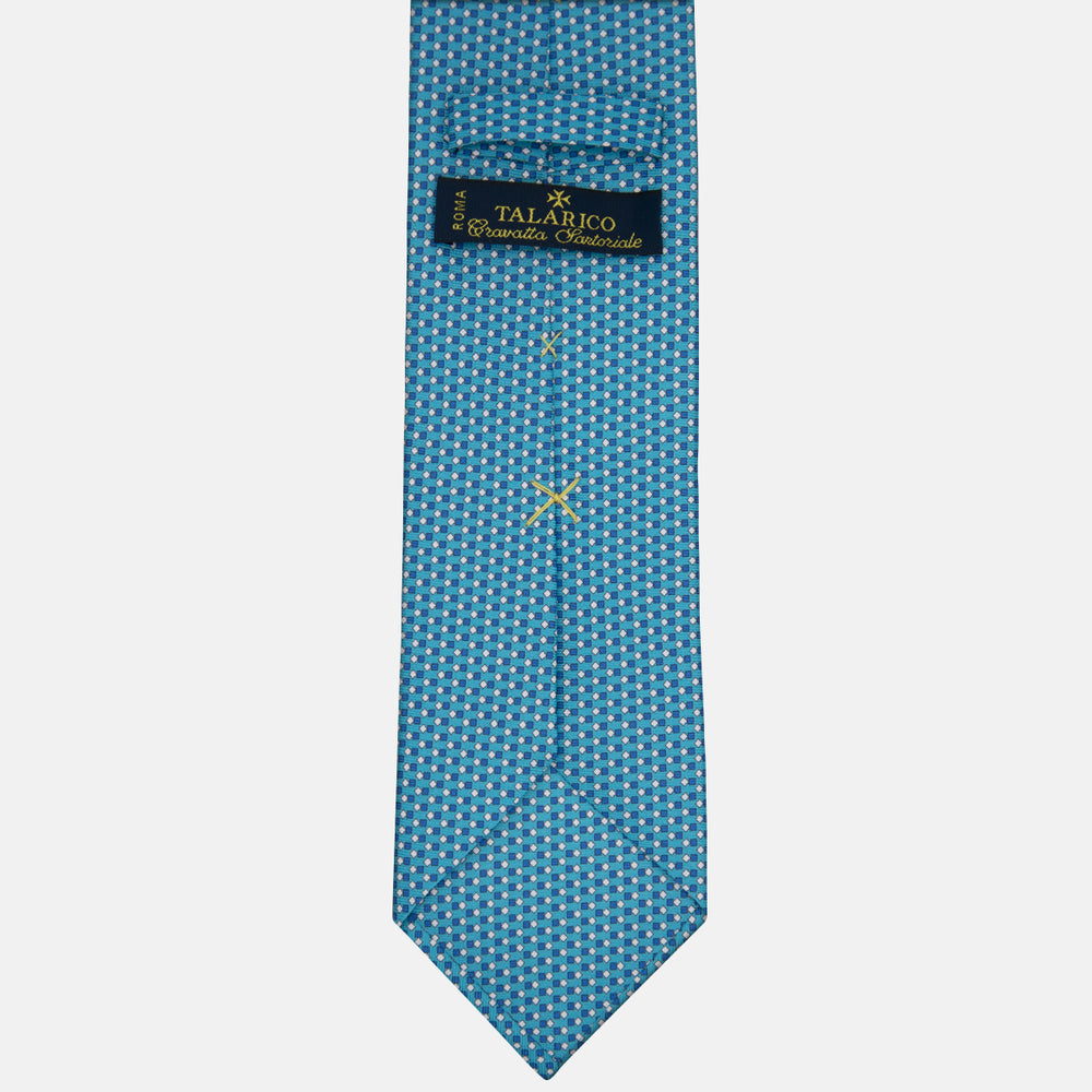 3-fold Silk Tie with Geometric Pattern Pool - M49800