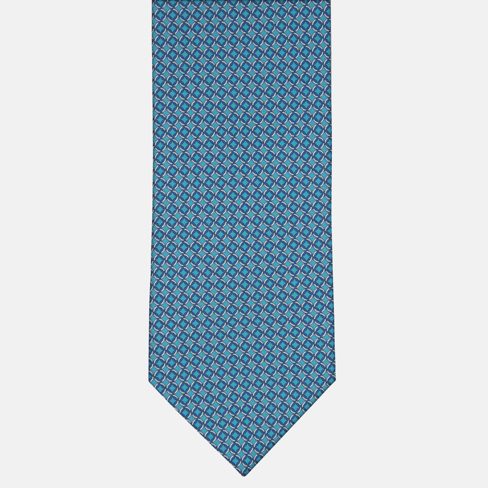 3-fold Silk Tie with Pool Chain Pattern - M49147