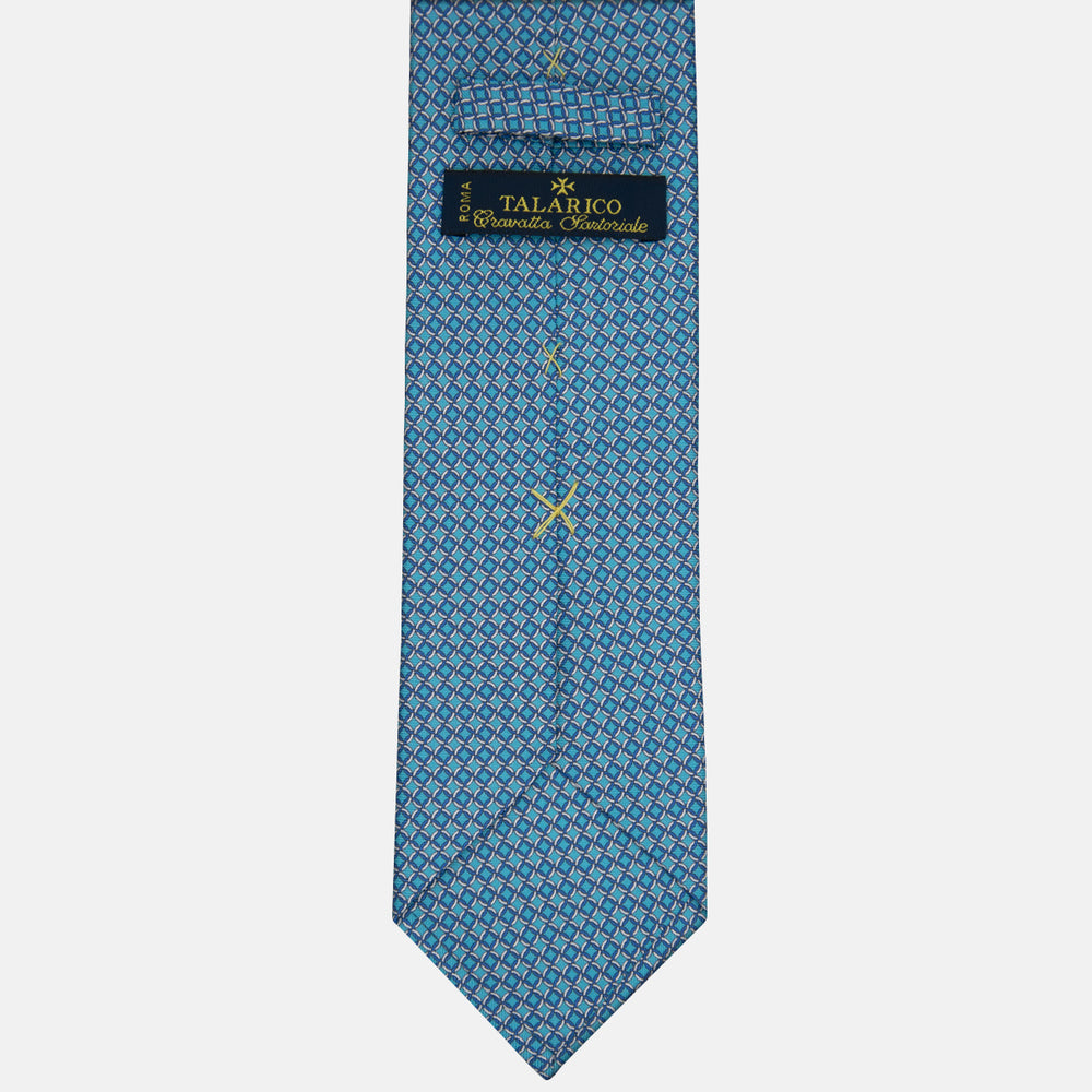 3-fold Silk Tie with Pool Chain Pattern - M49147