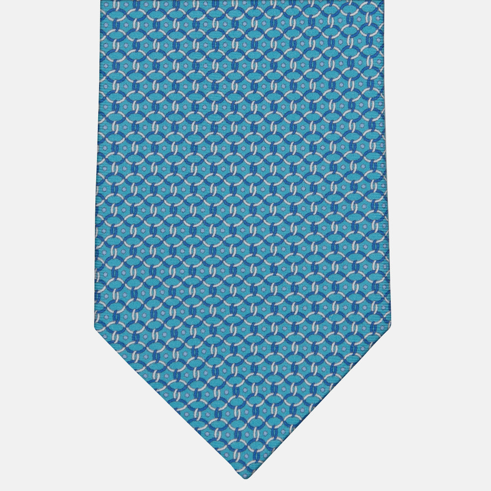 3-fold Silk Tie with Pool Chain Pattern - MO9962