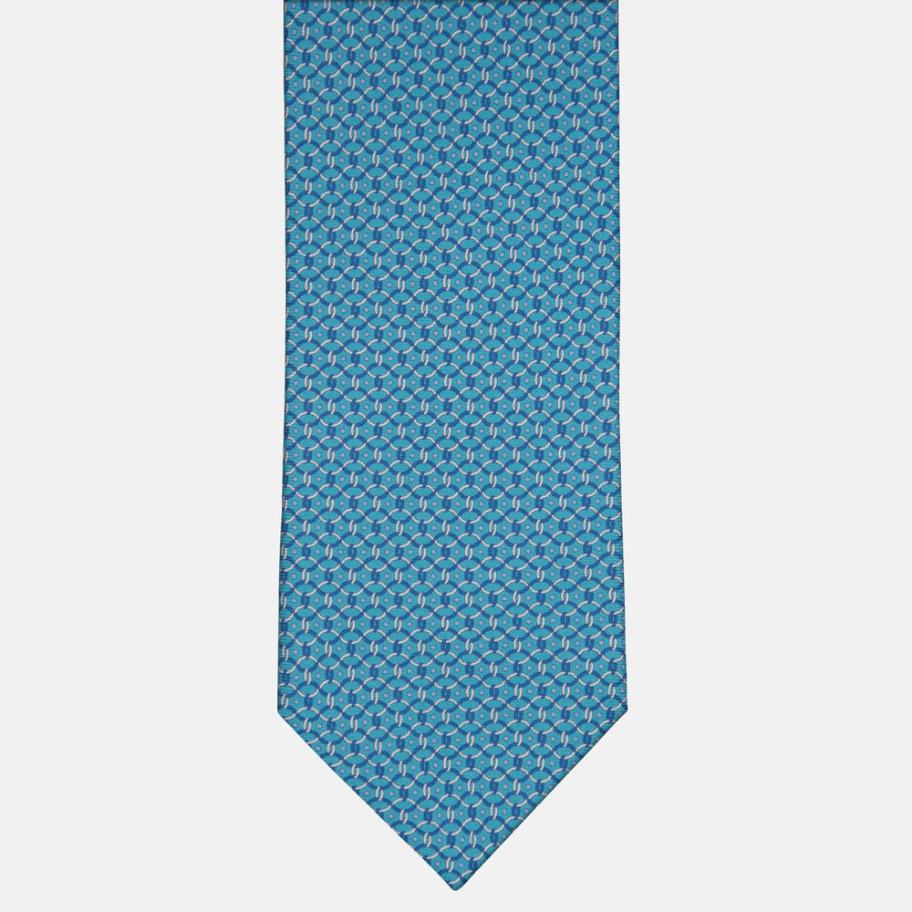 3-fold Silk Tie with Pool Chain Pattern - MO9962