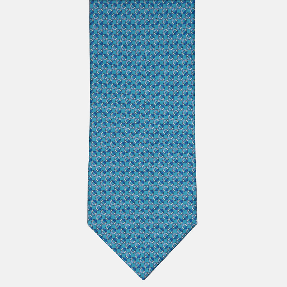 3-fold Silk Tie Geometric Pattern Pool-MO9983