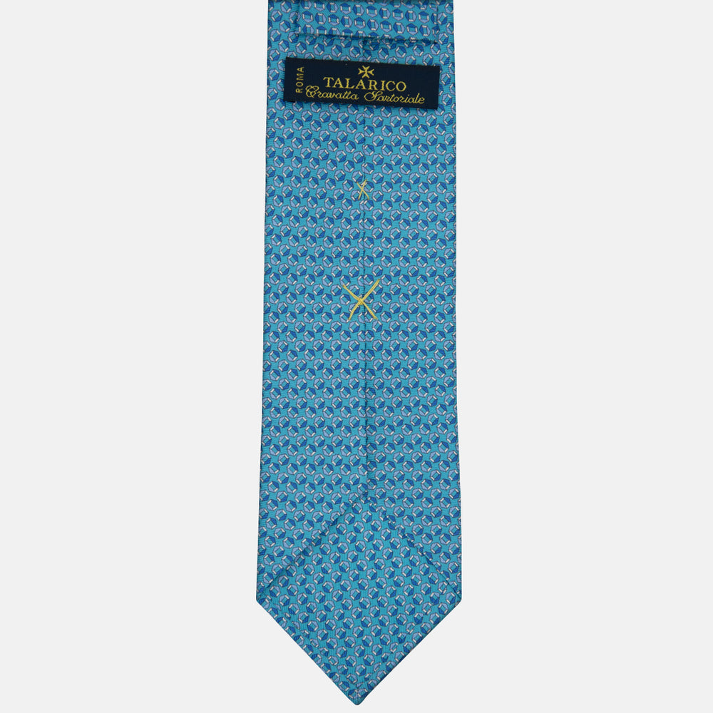 3-fold Silk Tie Geometric Pattern Pool-MO9983