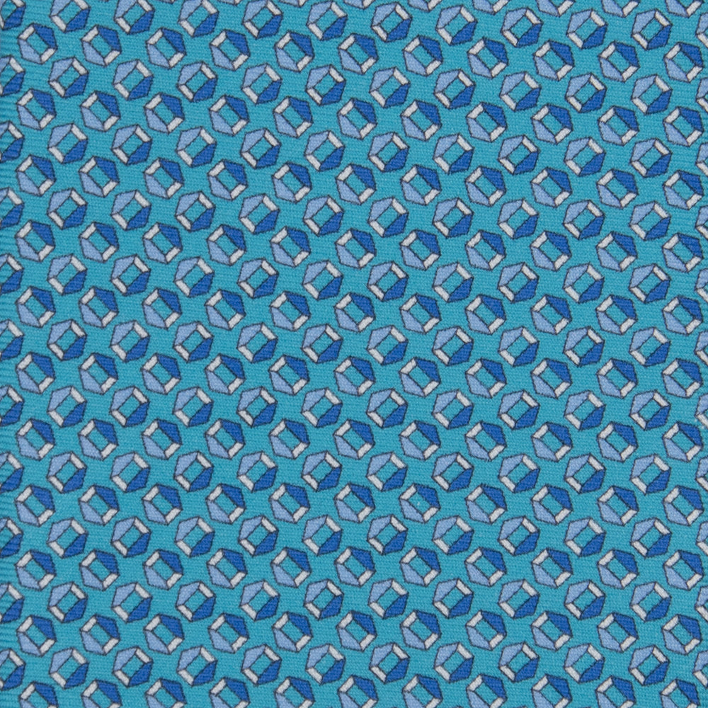 3-fold Silk Tie Geometric Pattern Pool-MO9983