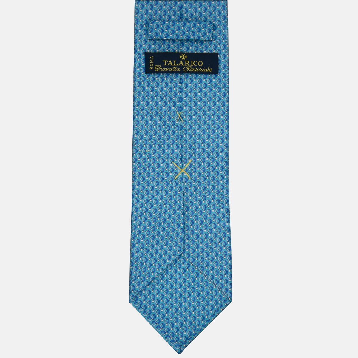 3-Fold Silk Tie with Polka Dot Pool Pattern - M50026