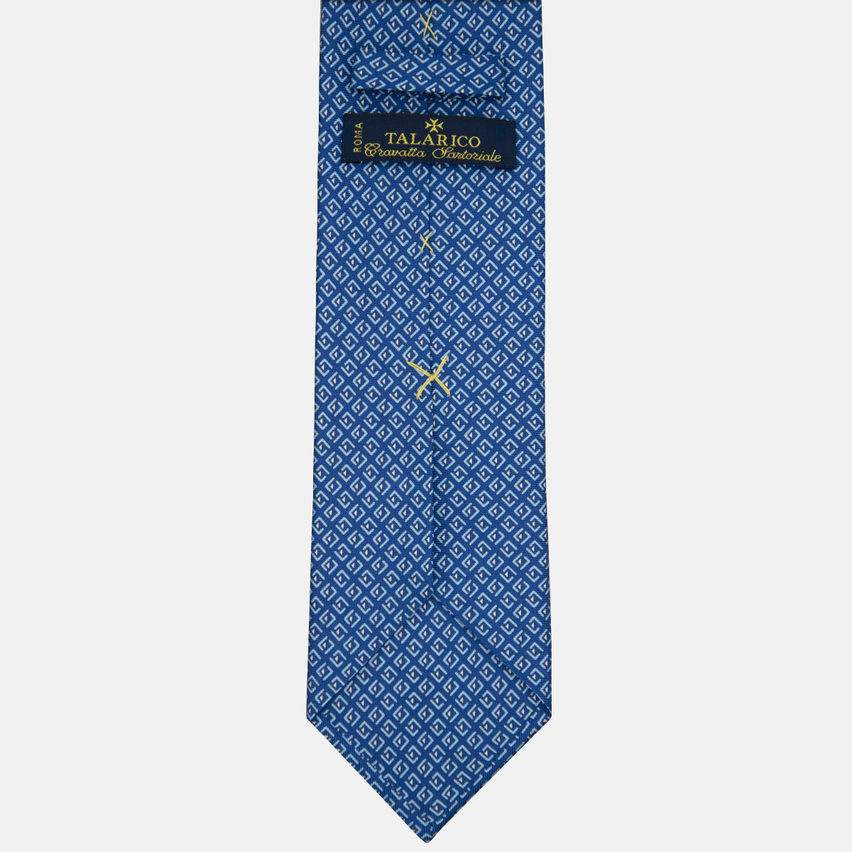 3-fold Silk Tie Geometric Pattern Light Blue - M50029