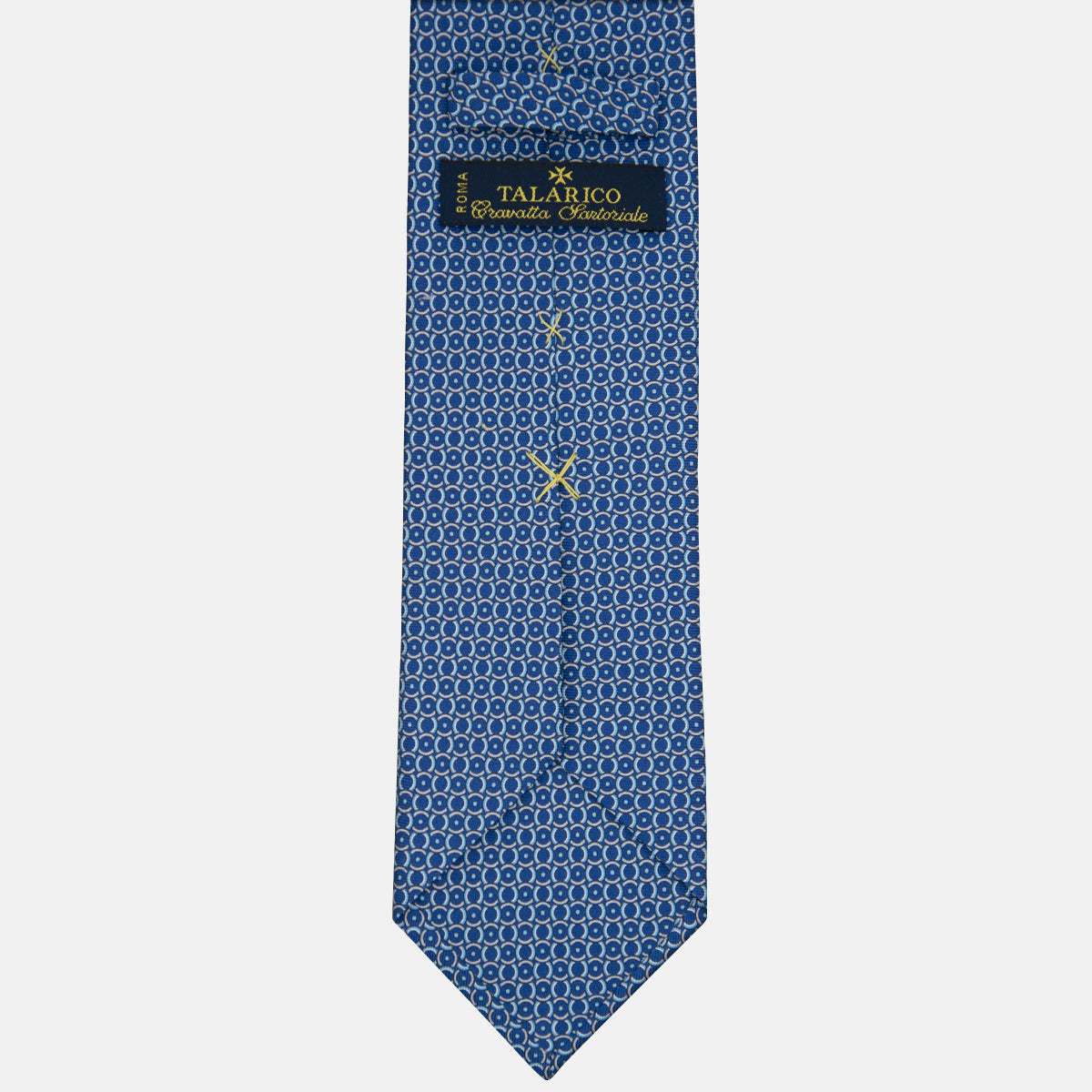 3-fold Silk Tie Geometric Pattern Light Blue - M50033