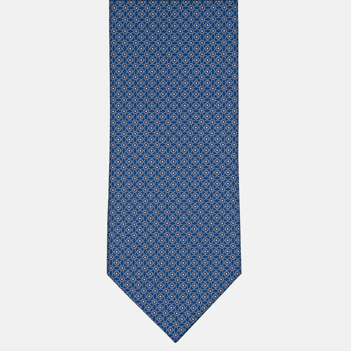 3-fold Silk Tie Geometric Pattern Light Blue -MO9373