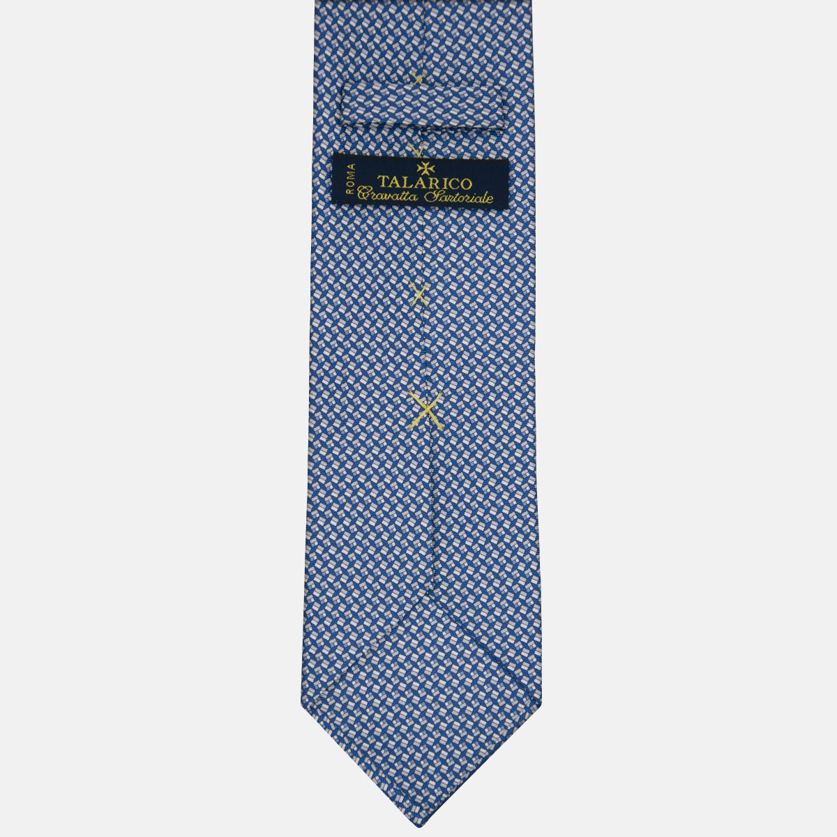 3-fold Silk Tie Geometric Pattern Light Blue -M50027